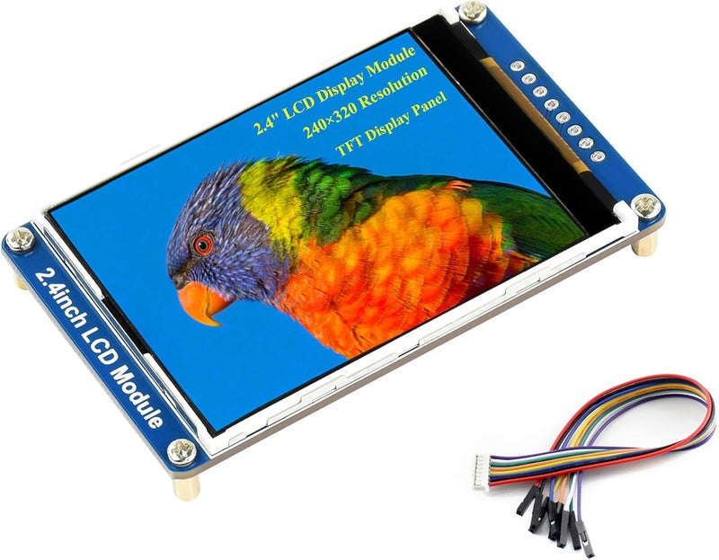 UBEEKOO وحدة عرض LCD بحجم 2.4 بوصة بدقة 240x320 ألوان RGB 65K مع وحدة تحكم ILI9341 واجهة SPI، شاشة عرض TFT متوافقة مع Raspberry Pi 5 Pi 4B 3B+ 3B Pi Zero W WH Zero 2W/Ard/STM32 - Image 1